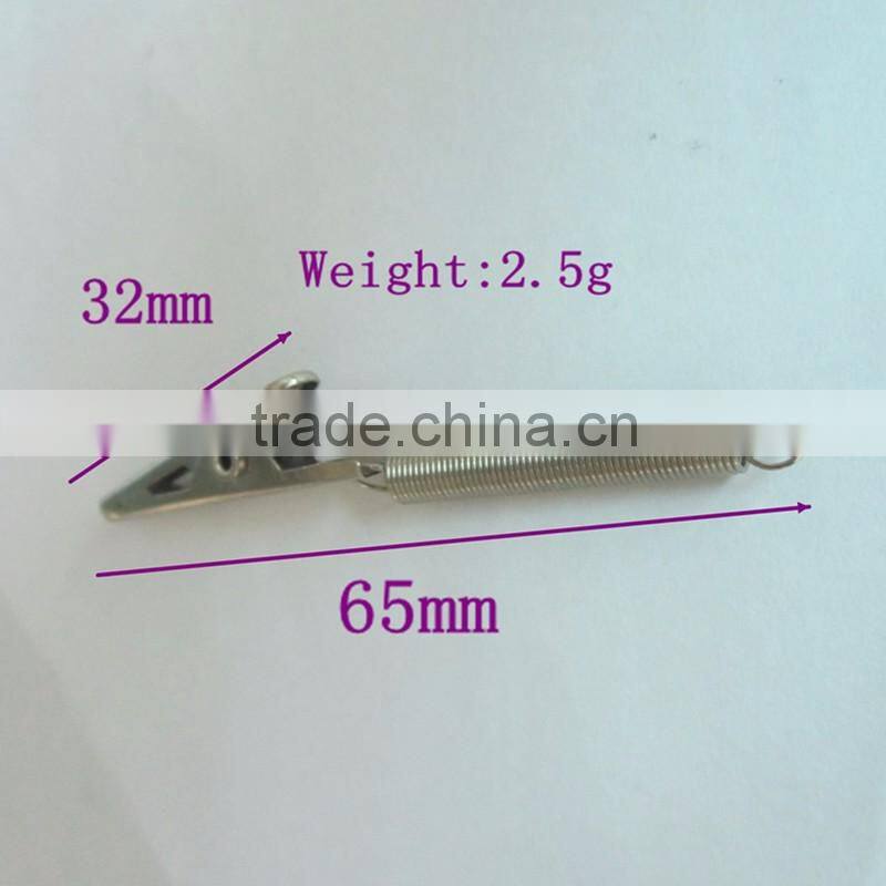 Fashion High Quality Metal Small Alligator Clips with spring for wholesale