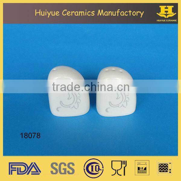 Salt and pepper ceramic shakers