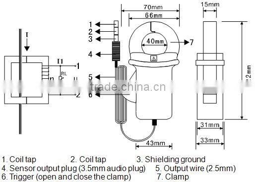 ETCR 040 High Sensitivity Clamp AC Current Probe(10Hz~100Khz) electrical meter