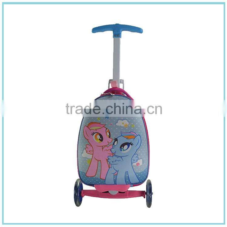 New style kids luggage trolley bag on wheels alibaba China