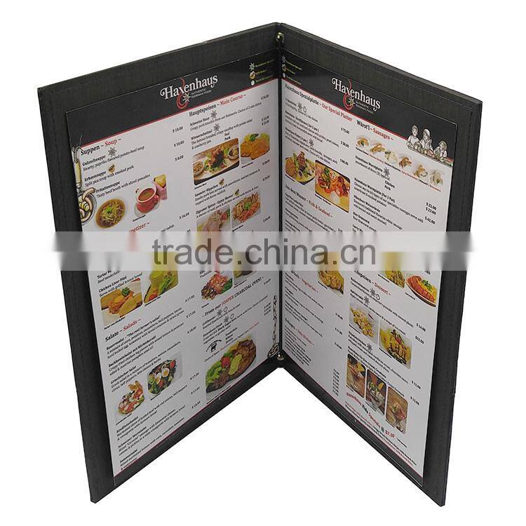 Low price luxury leather hotel menu cards designs designs for wine party