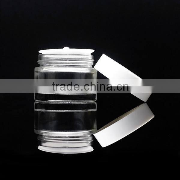 50g clear jar for facial mask with white lid