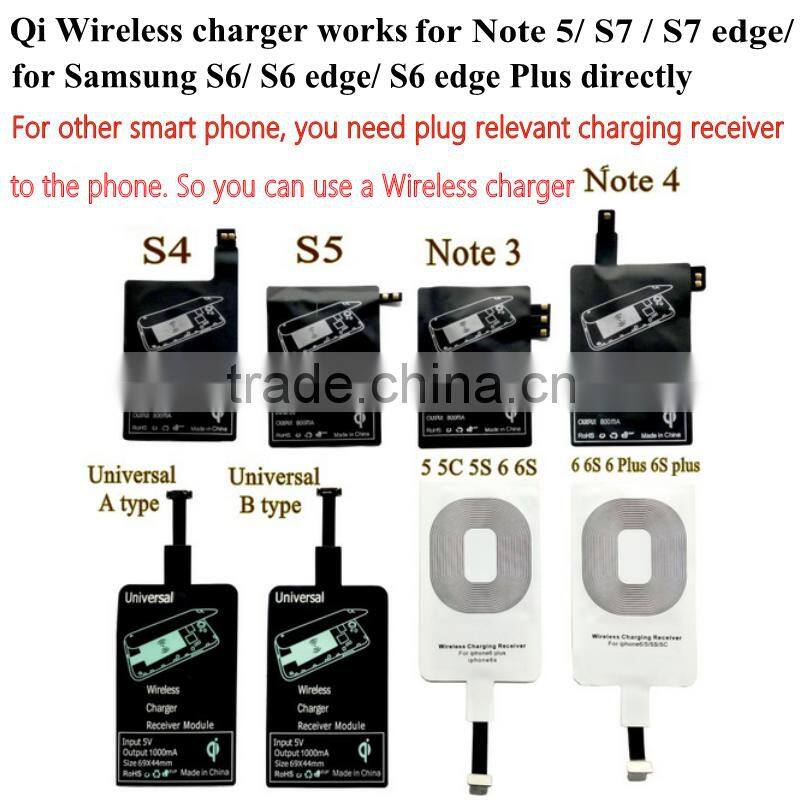 New 2016 universal wireless charger, cell phone charger, portable charger for iphone 6s