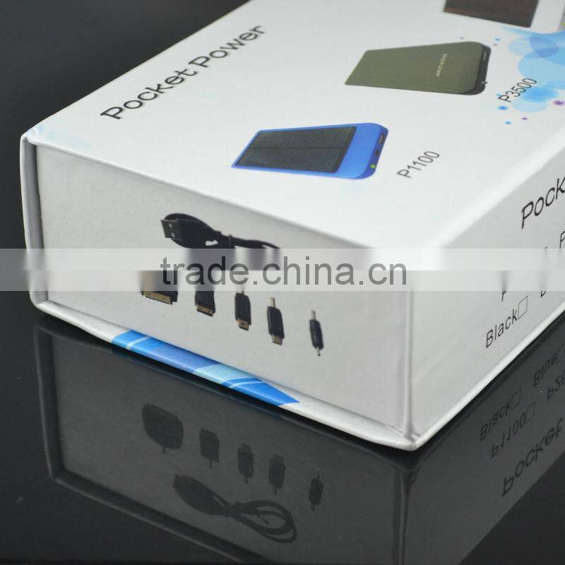 2600mAh universal usb multi charger mobile solar charger for ipad solar mobile phone charger