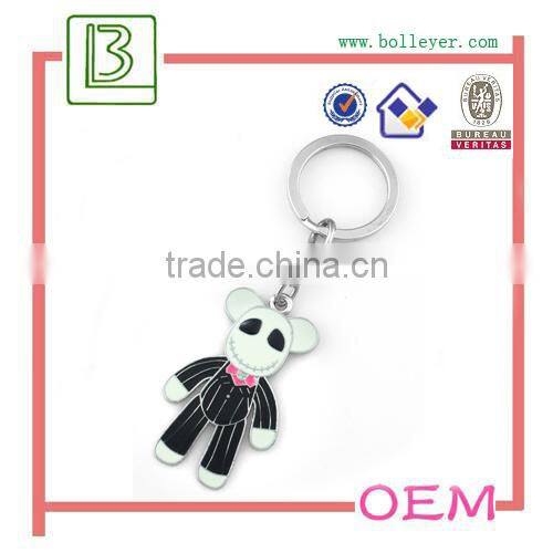 lovely Enamel striped colour stylish bear keychain