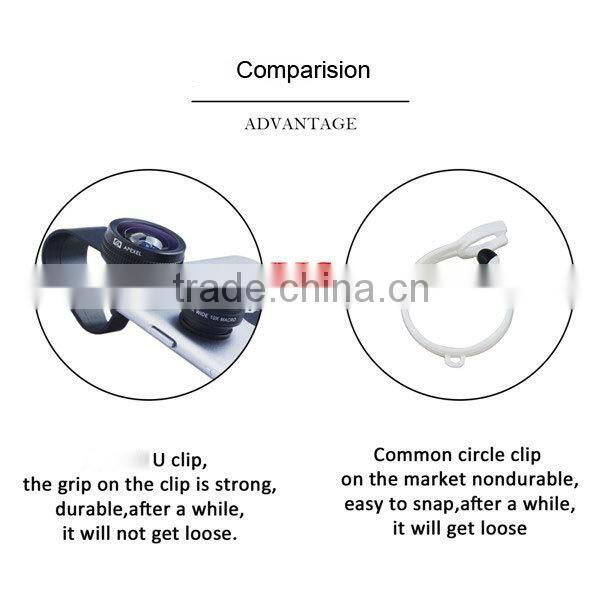 Universal Mobile phone Camera LensWide Angle Fish Eye Macro 3in1 Mobile Phone Lens