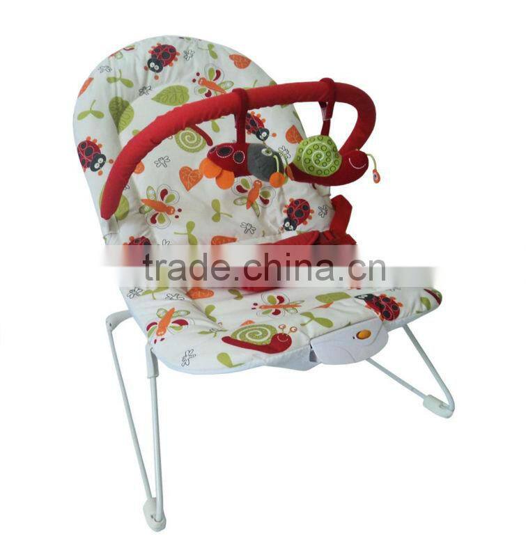 Adjustable light weighted musical baby rocker Chair with lovely toys