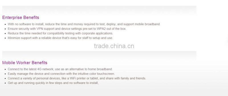 AirCard 782S Mobile Hotspot 4G Category 4 FDD-LTE Band 900 (B8) / 1800 (B3) /2100 (B1) / 2600 (B7) w/2x2 MIMO pocket wifi Modem