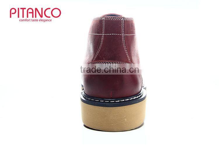 High quality genuine leather brush color mens fashion boots
