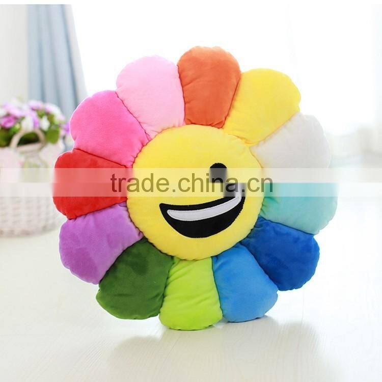 Wholesale sunflower Plush Emoji Pillows Decorative Sofa Cushion