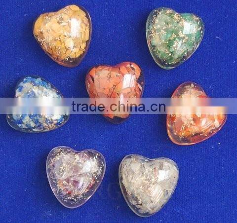 Orgone Engraved Heart Chakra Oval : Manufacturer Orgonite Chakra Oval