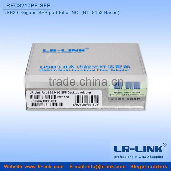 LREC3210PF-SFP USB3.0 to Gigabit Fiber NIC 1Gbps SFP Connector Converter Adapter