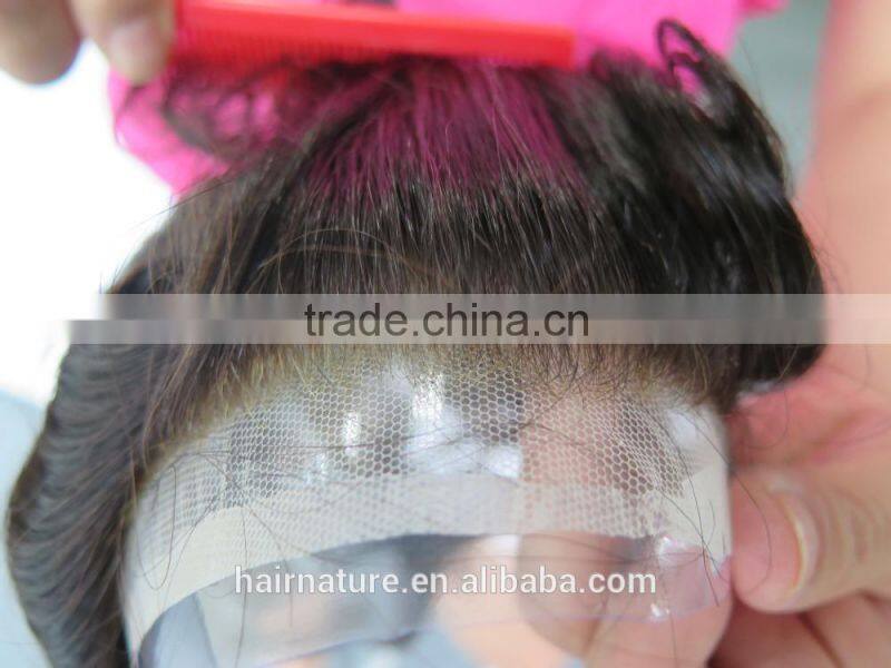 High Quality invisble knots Stock All Swiss/French Lace men's hairpieces,toupees,wigs