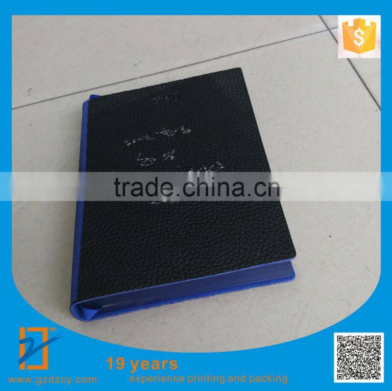 Custom notebook, leather notebook, black blue notebook, free shipping