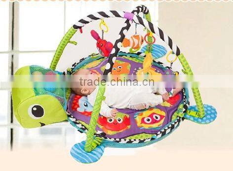 Cute turtle waterproof soft animal plush baby play mat