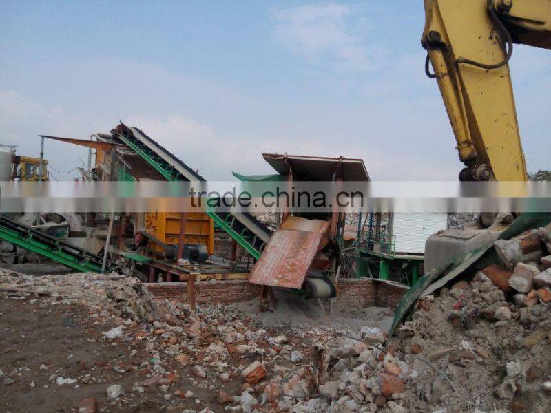Construction waste recycling plant