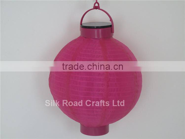 Factory directly supply solar energy nylon lantern for wedding party