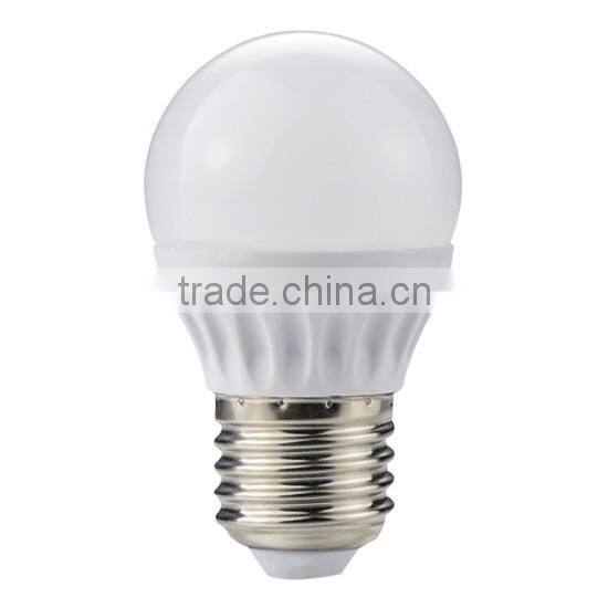 Plastic and aluminum body CE ROHS LED 3w G45 bulb e27