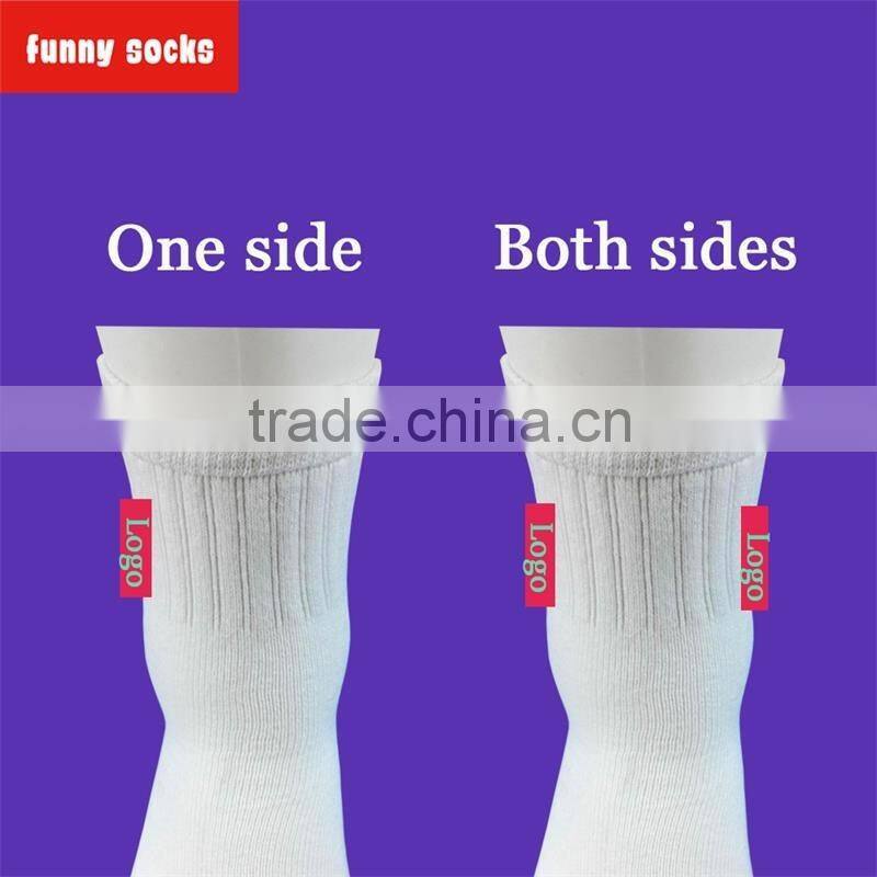 Funny cotton winter socks with your own logo custom personalized embroidery designs socks mens compression crew socks