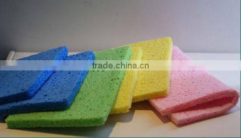 natural cellulose sponge with scouring pad for car kitchen clean