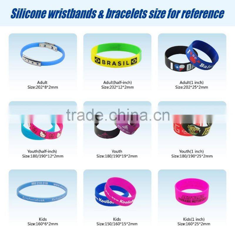 2016 best selling cheap silicone wristbands with logo debossed