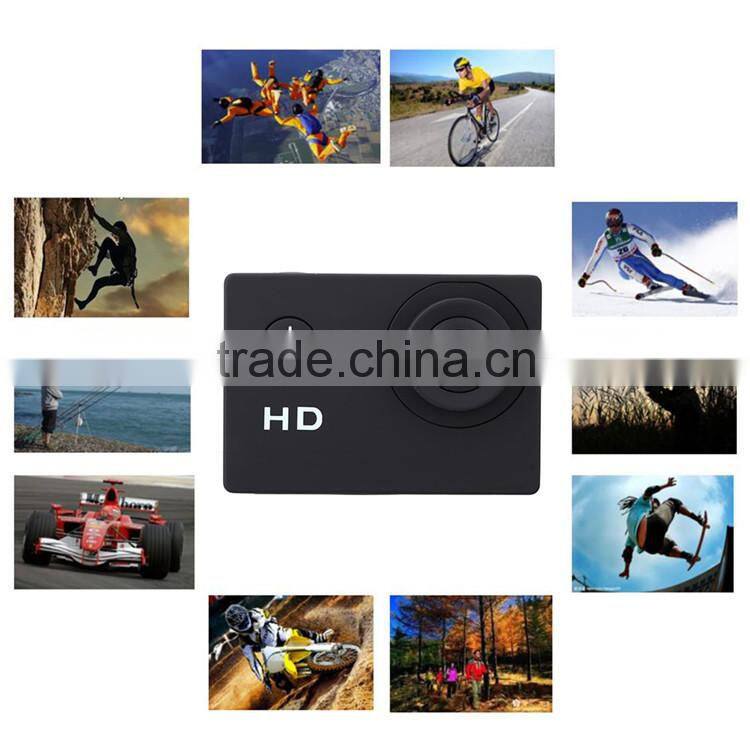 2.0 Inch LCD 720P HD 90 Degree Lens 30M Waterproof Helmet Camera Sports DV