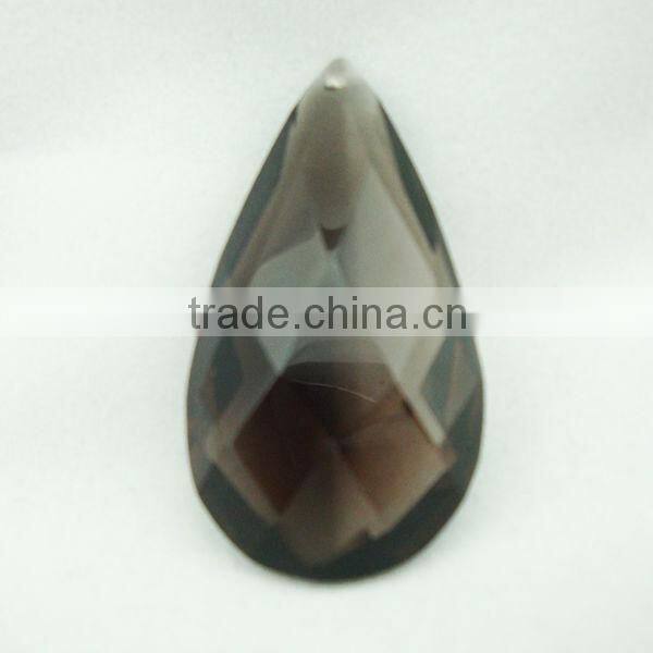 Natural Smoky Quartz Faceted Water Drop Pendent