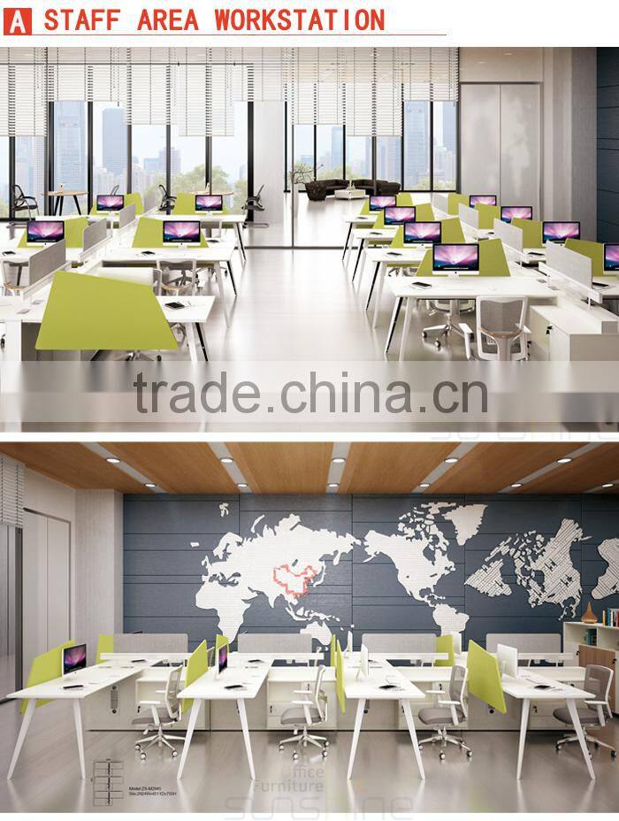 Modern Office Furniture Cross 4 Seat Staff Workstation ZS-M3030