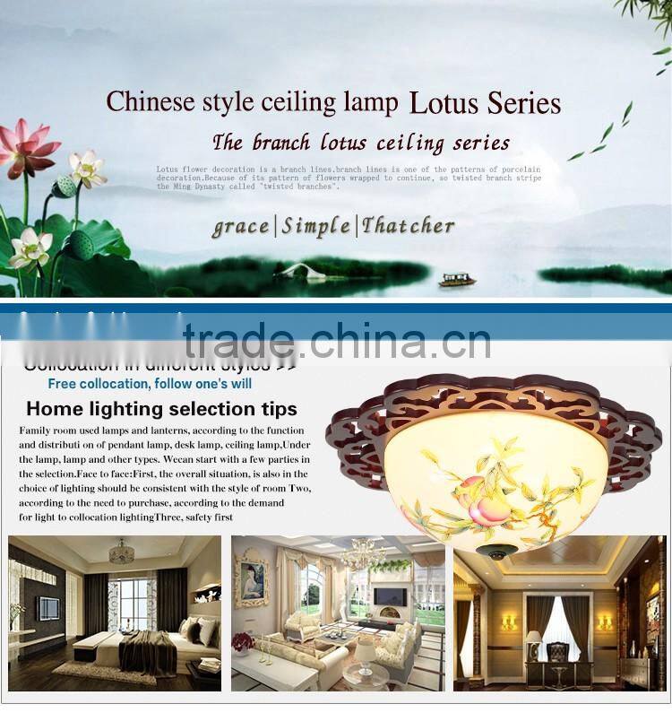 Vintage LED ceramic wood interior decoration led pendant hanging chandelier celling light home light company lights