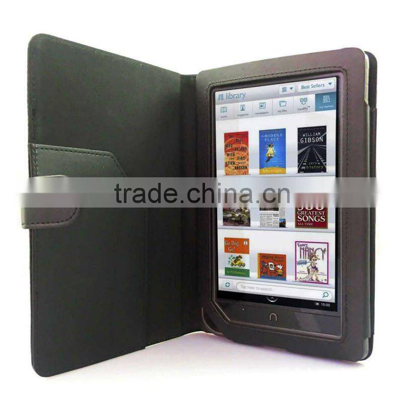 Leather Case For Nook Color eReader,free shipping,Black