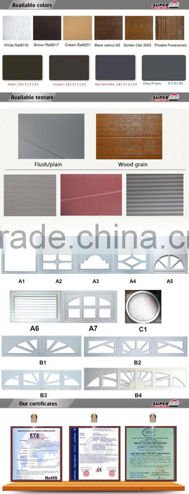 Good Quality panel garage door,automatic garage door panels price