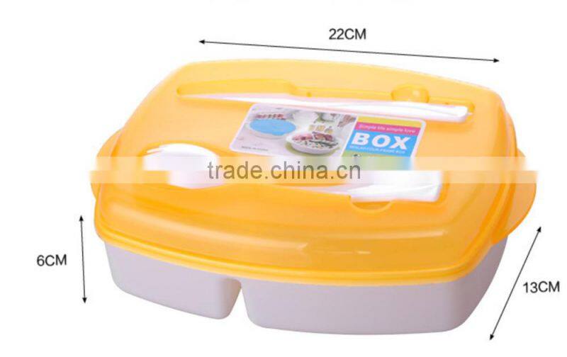 The new 2016 built-in three bento boxes Easy to carry the environmental protection plastic lunch box set of box of wholesale
