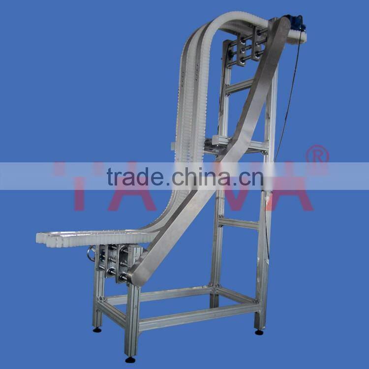 material lifting conveyor for bottle and carton lifting