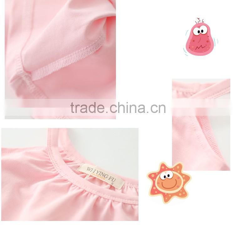 2016 Special Design Lovely Candy Pure Color Comfort Summer Girls Fashion Vest for Children