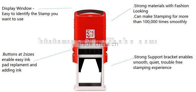 2015 New Design Top Quality Custom Rubber Plastic Self-Inking Stamp
