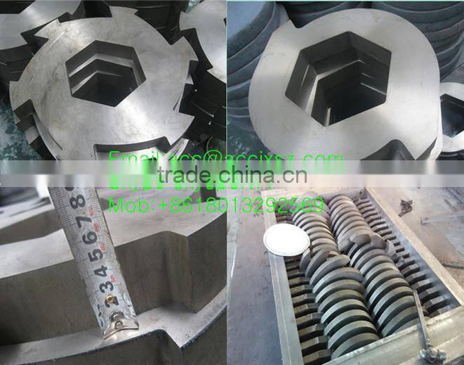 Two shaft shredder for plastic/metal/tire/waste