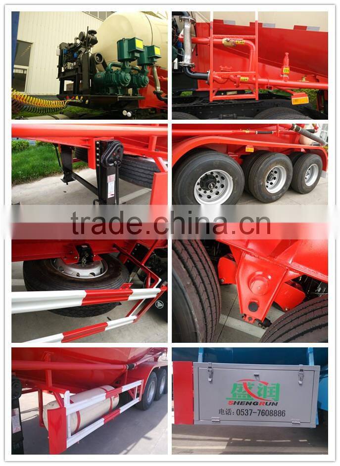 Heavy Loading Capacity 68 Cbm Cement Bulker Trailer