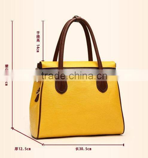 2016 fashion novelty PU tote bag for women shopping Leather daily bag