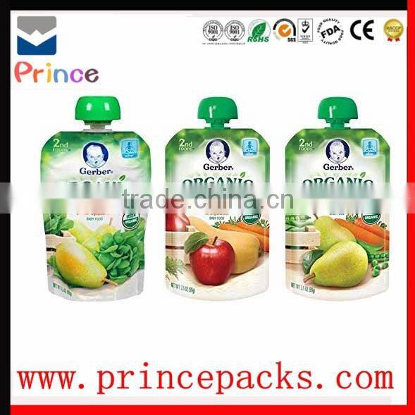 china supplier wholesale plastic pour spout pouch juice packaging