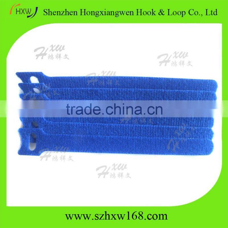 Hook Loop Nylon Cable Straps Reusable Wire Strap Ties blue