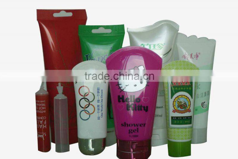 color empty cosmetic soft plastic tubes