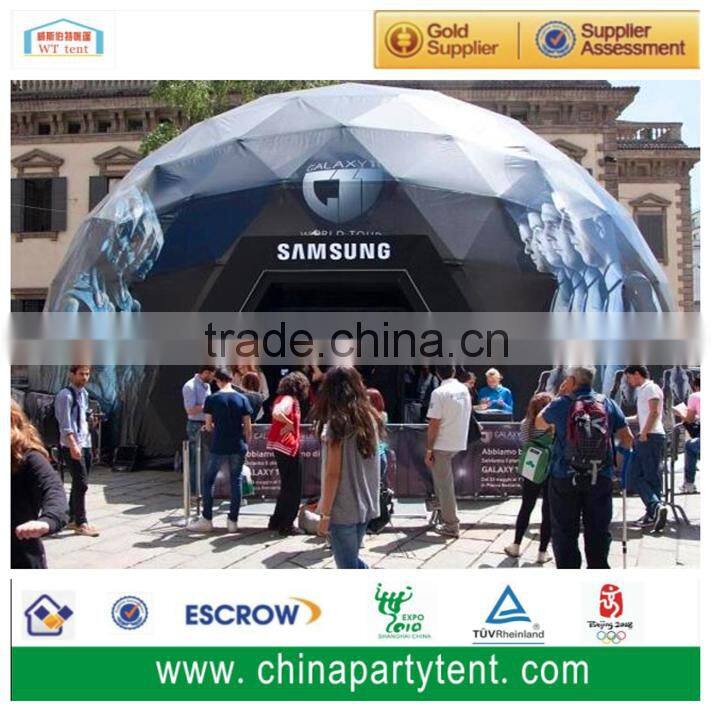 Hot sale pvc fabrics cover roof top dome tent / geodesic dome tent