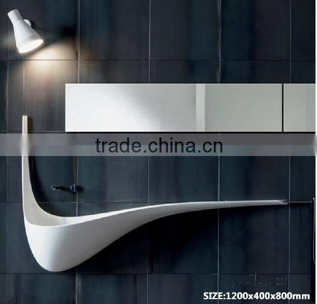 Solid Surface freestanding wash hand basin with tap , Stone Resin Wash Basin, wall hung wash basin