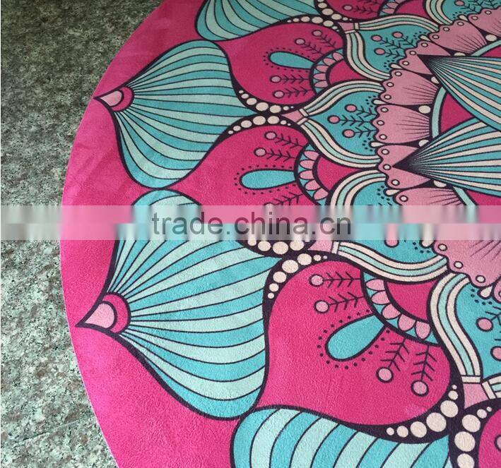 Wholesale Custom Printed Portable Thin Rubber Round Mat
