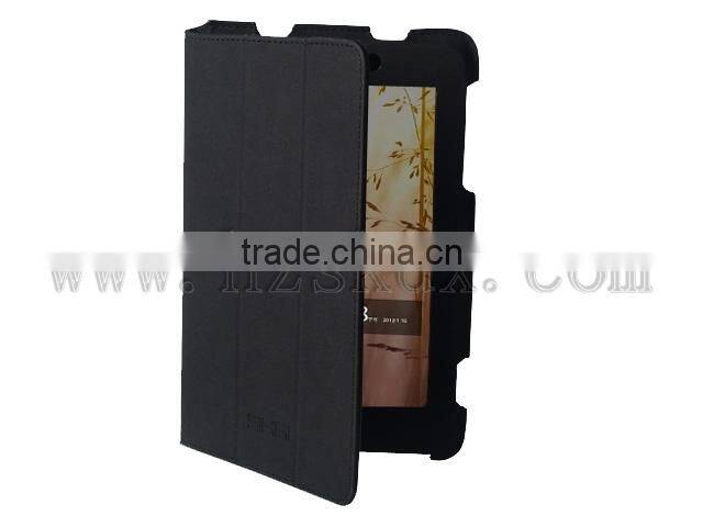 Wholesale10pc lot free shipping Premium Stand Leather Case Cover for LENOVO LePad S2007 +SCREEN GUARD
