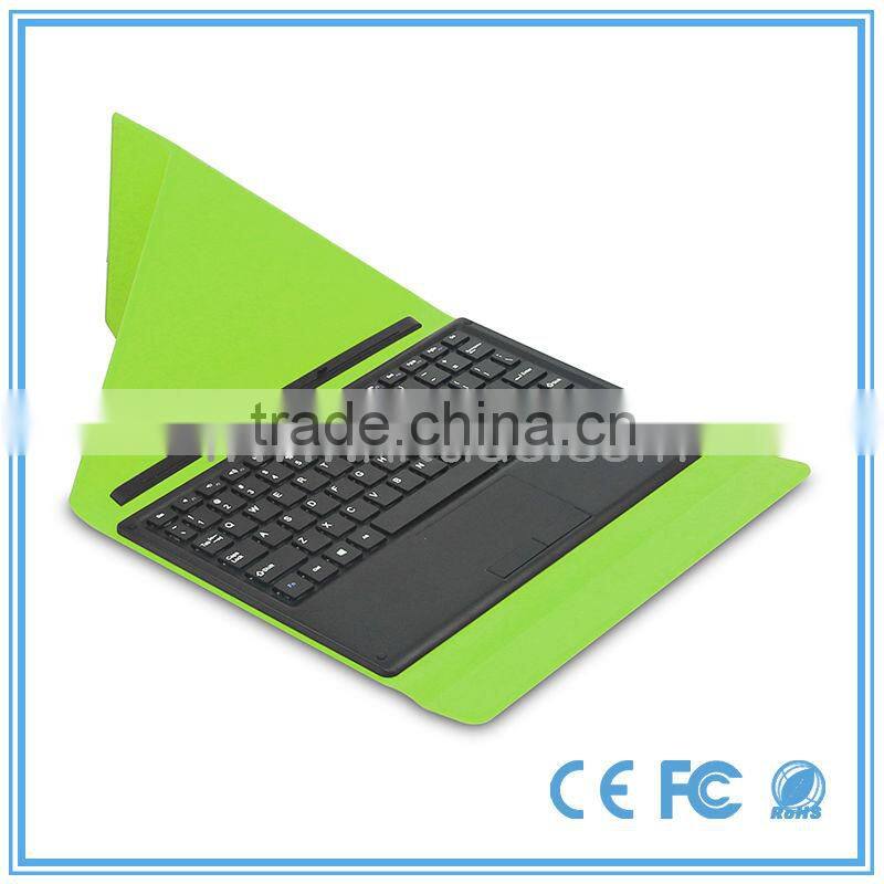 Green Wireless Bluetooth Mini Keyboard Case with Built-in Touchpad air mouse for win 8 tablet