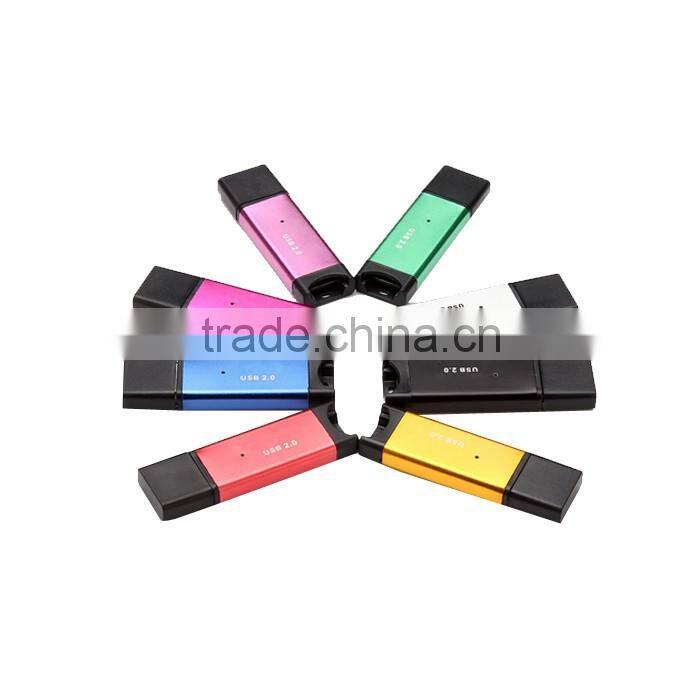 Hot sell card adapter sd card usb adapter aluminum smart card reader
