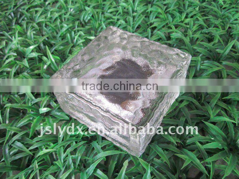 O Solar Ice Glass Brick LED light, solar light, underground paver light