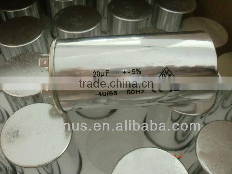 aluminum case round cbb65 type air conditioner running capacitor