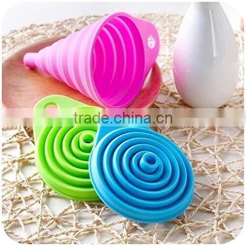 2Piece Liquid Transfer Silicone Folding Funnel Set